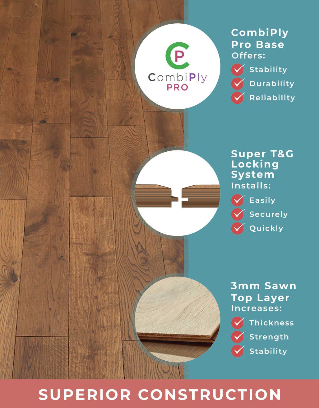 Studio Honey Oak Lacquered Engineered Wood Flooring 4