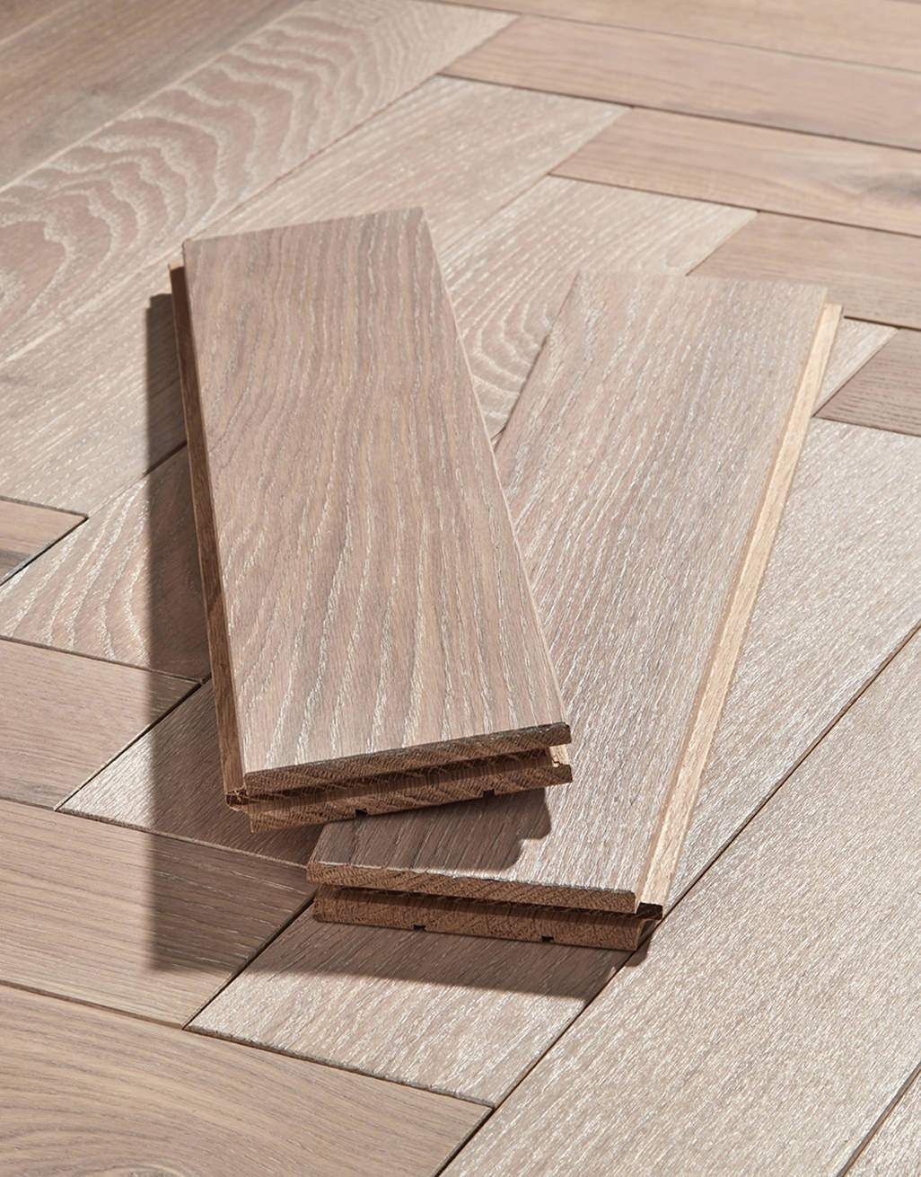Park Avenue Herringbone Frosted Oak Solid Wood Flooring 3