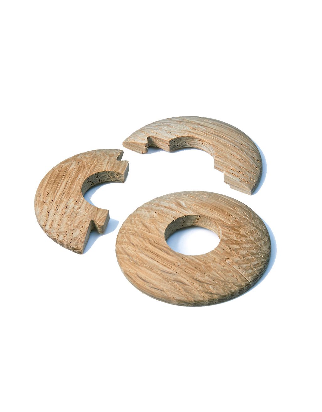 WS1 Unfinished Solid Oak Radiator Rings - 2 Pack 1