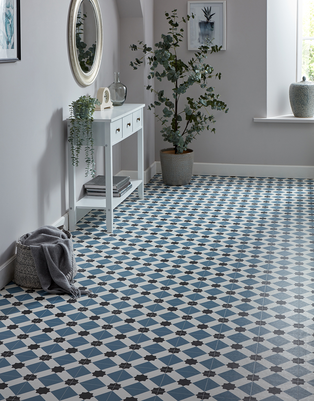 EvoCore Premium Patterned Tile - Azure Diamond