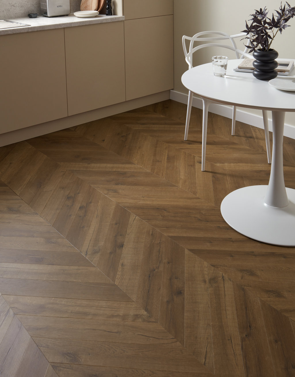 Signature Chevron - Rich Toffee Oak