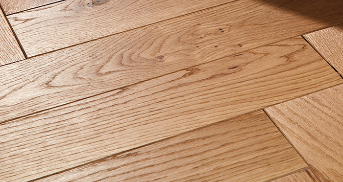Park Avenue Herringbone Natural Oak Solid Wood Flooring - Descriptive 1