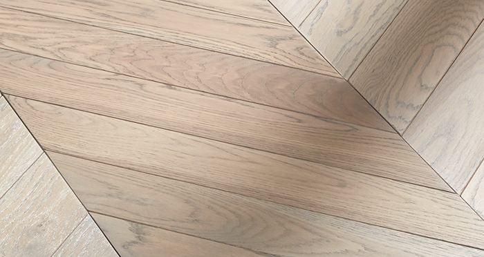 Park Avenue Chevron Silk Grey Oak Brushed & Oiled Solid Wood Flooring - Descriptive 5