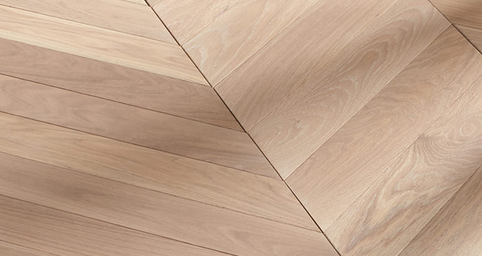 Park Avenue Chevron Frosted Oak Brushed & Oiled Solid Wood Flooring - Descriptive 5