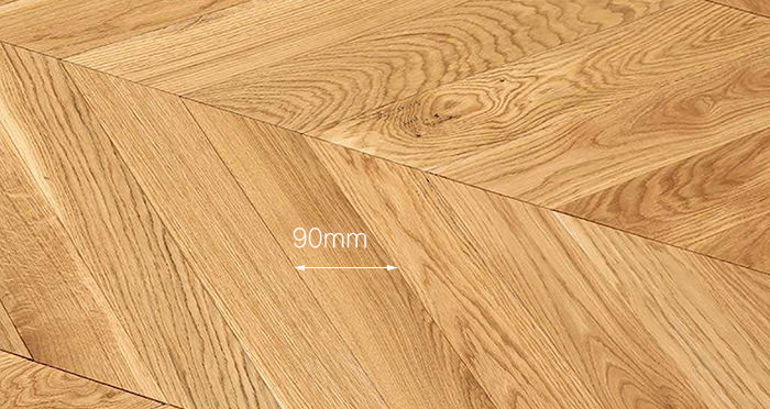Park Avenue Chevron Natural Oak Brushed & Oiled Solid Wood Flooring - Descriptive 3