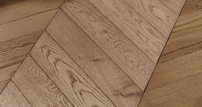 Park Avenue Chevron Espresso Oak Brushed & Oiled Solid Wood Flooring - Descriptive 4