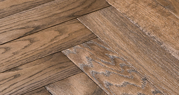 Park Avenue Herringbone Espresso Oak Solid Wood Flooring - Descriptive 4