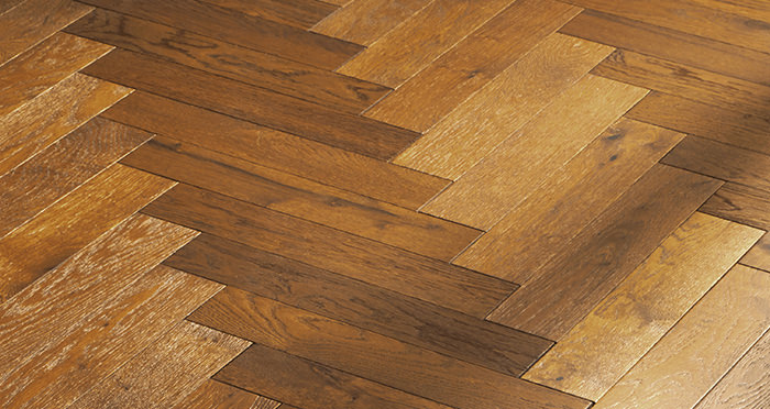 Oxford Herringbone Honeycomb Oak Brushed & Oiled Engineered Wood Flooring - Descriptive 5