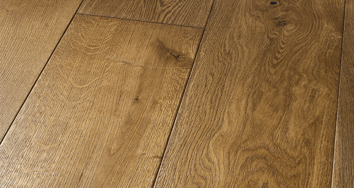 Grand Imperial Golden Smoked Oak Brushed & Lacquered Engineered Wood Flooring - Descriptive 1
