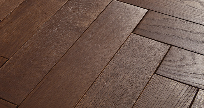 Park Avenue Herringbone Chocolate Oak Solid Wood Flooring - Descriptive 1