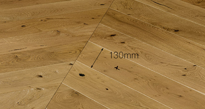 Chelsea Chevron - Golden Oak Brushed & Lacquered Engineered Wood Flooring - Descriptive 3
