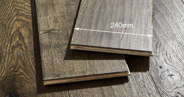 Smoked Old French Oak 240mm Lacquered Engineered Wood Flooring - Descriptive 5