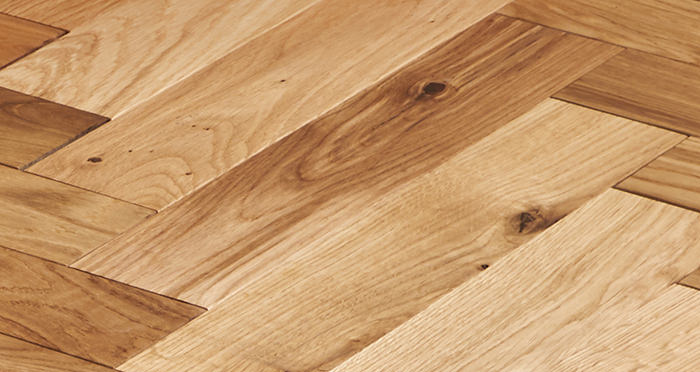 Trade Select Natural Oiled Herringbone Parquet Oak Solid Wood Flooring - Descriptive 2