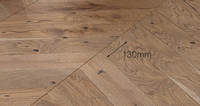 Chelsea Chevron - Urban Oak Brushed & Lacquered Engineered Wood Flooring - Descriptive 3