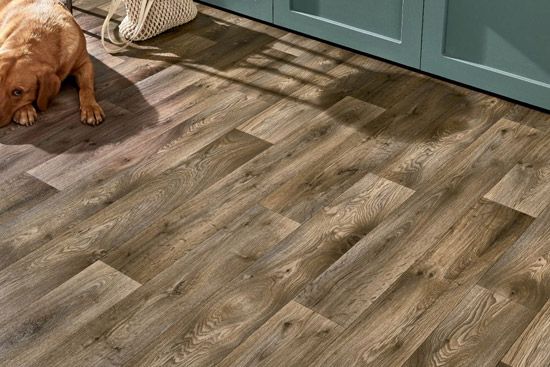 Dark Wood Effect Vinyl Flooring